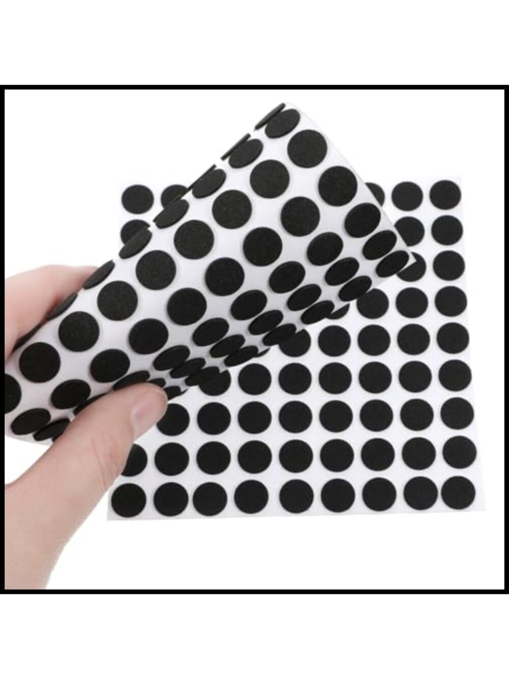 261 Pcs Mini Foam Felt Pads Self Stick Round 3/8 Inch Furniture Cushion Dots
